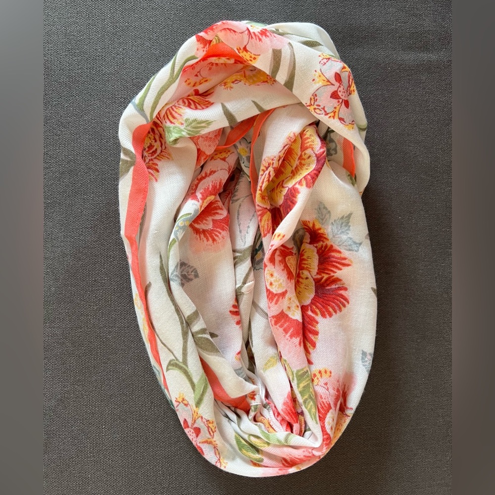 Loft Floral Print Infinity Scarf